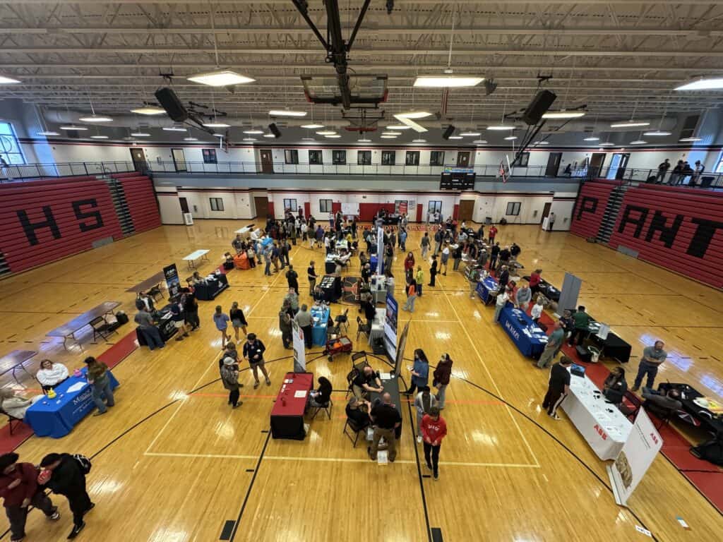 institutions during a college and career fair hosted at Empower College and Career Center in Jefferson, Georgia.